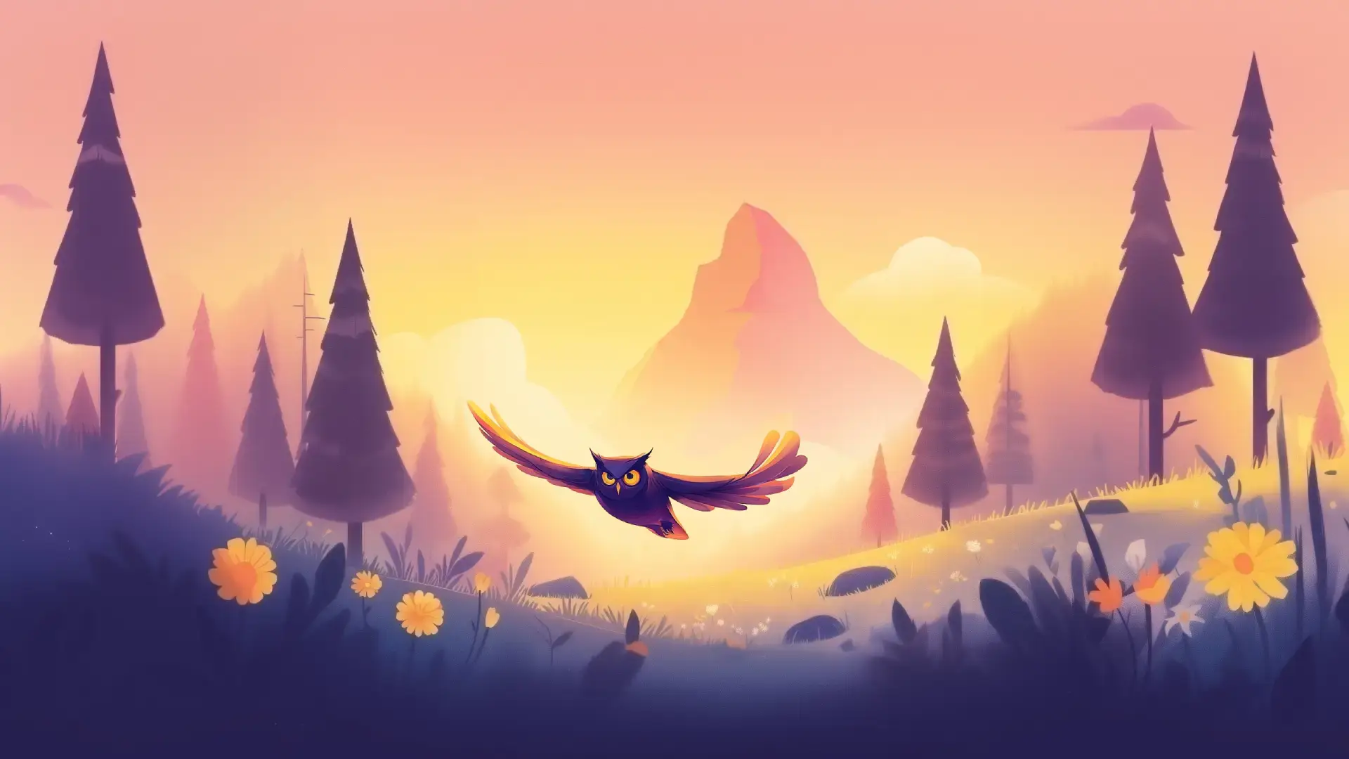 A wildlife educational app screenshot in the Alps.